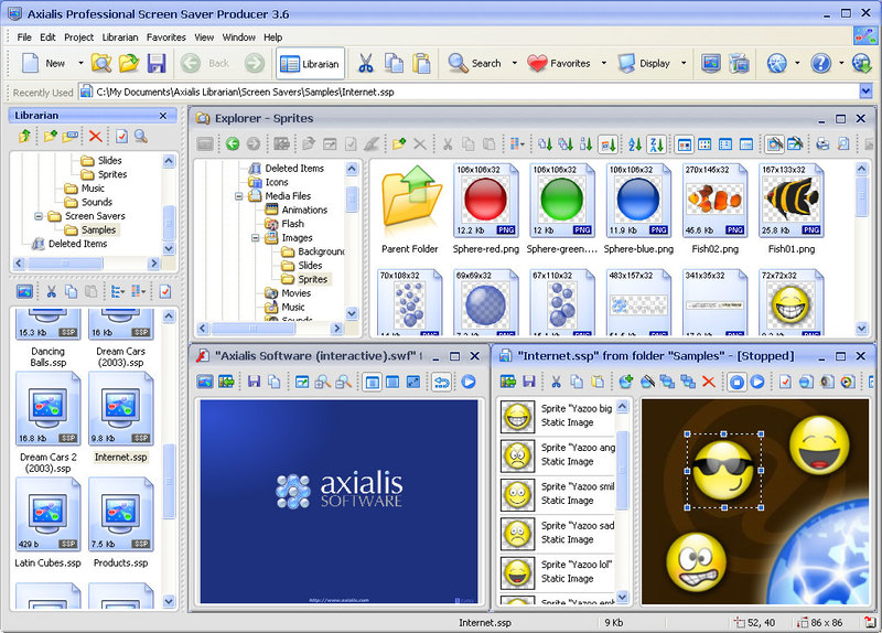 Axialis Pro Screen Saver Producer Screenshot